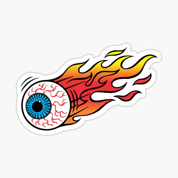 Flaming Eyeball Sticker