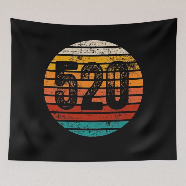 Item preview, Distressed Vintage Sunset 520 Area Code designed and sold by Gold Wings Tees.