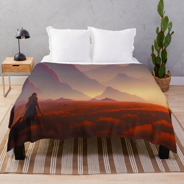 Item preview, Anime Girl - Mountain Range at Sunset Landscape designed and sold by Trendy-Now.