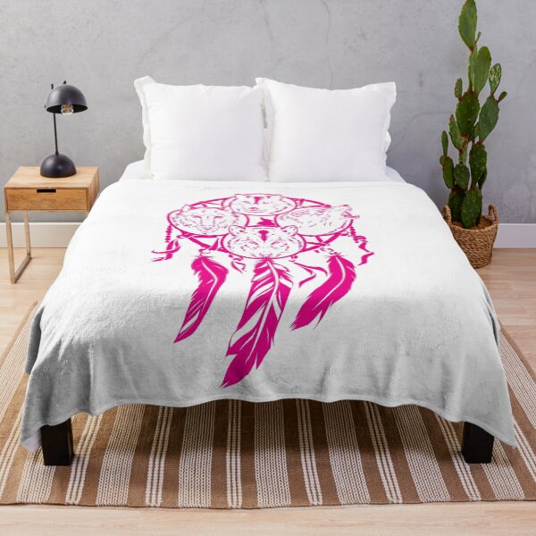 Item preview, Four Wolves Dream Catcher Pink designed and sold by Barnissim.