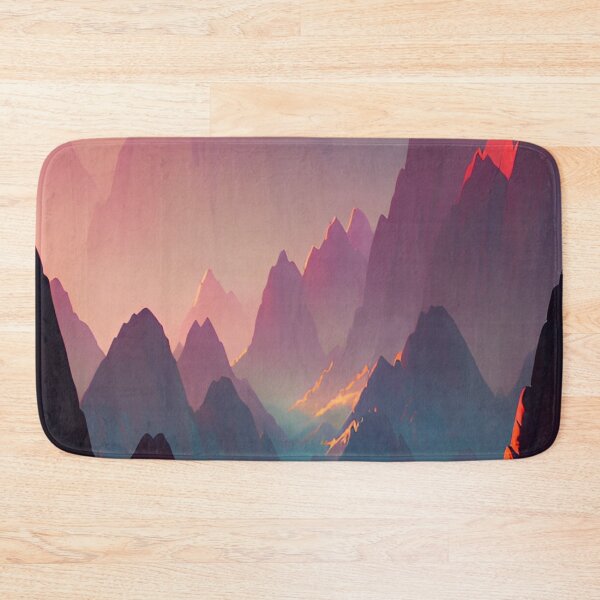 Item preview, Mountain Range at Sunset - Majestic Anime Landscape  designed and sold by Trendy-Now.