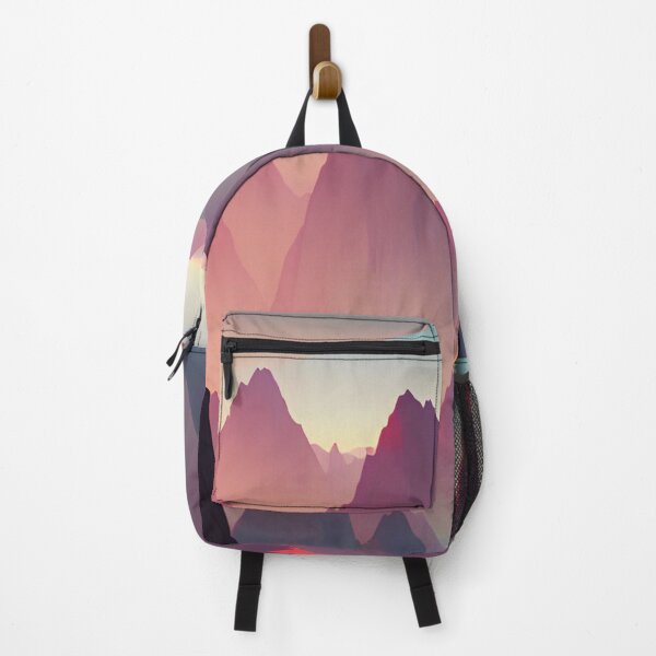 Item preview, Mountain Range at Sunset - Majestic Anime Landscape designed and sold by Trendy-Now.