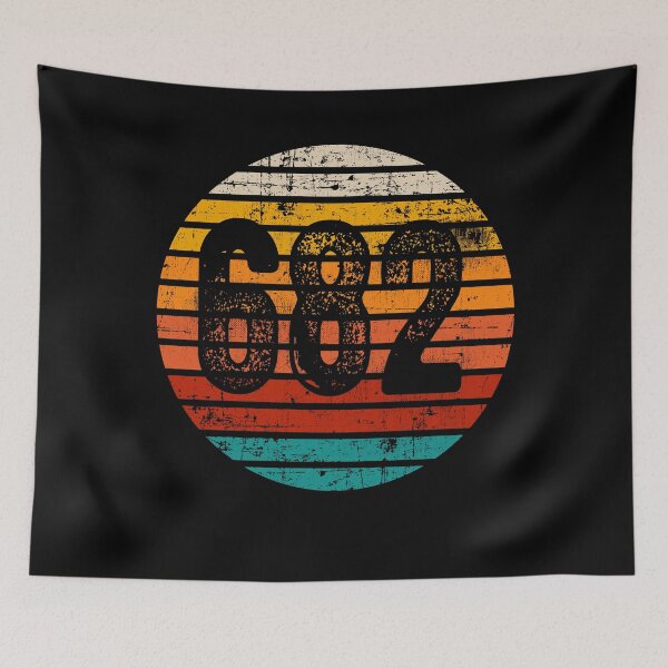 Item preview, Distressed Vintage Sunset 682 Area Code designed and sold by Gold Wings Tees.