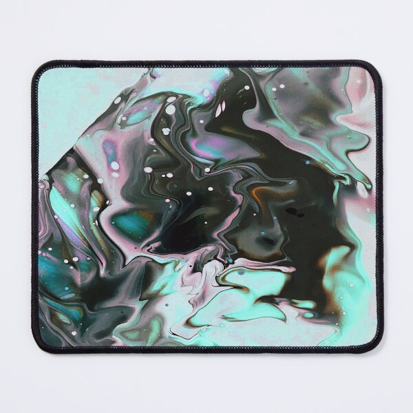 Item preview, Aqua Blue and black Liquid Marble Abstract Pattern,liquid granite,liquid quartz, designed and sold by Tamas Das.