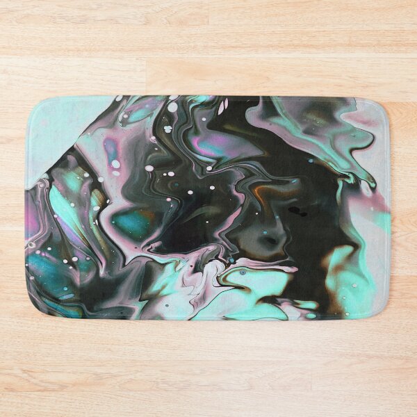 Item preview, Aqua Blue and black Liquid Marble Abstract Pattern,liquid granite,liquid quartz, designed and sold by Tamas Das.