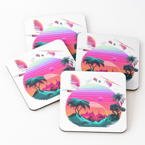 Item preview, planets colorful retrowave  designed and sold by Deluzion.
