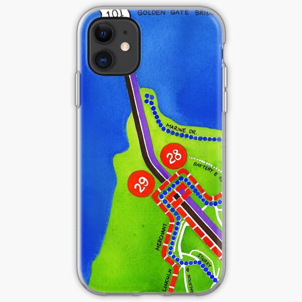 San Francisco map - Presidio iPhone Soft Case