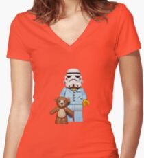 Sleepy Stormtrooper Women's Fitted V-Neck T-Shirt