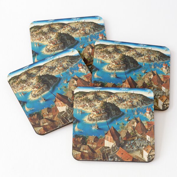 Item preview, Basque Fishing Village Rooftop View designed and sold by EasyElegance.