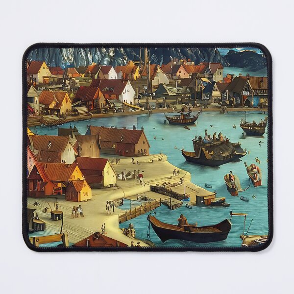 Item preview, Basque fishing village docks designed and sold by EasyElegance.
