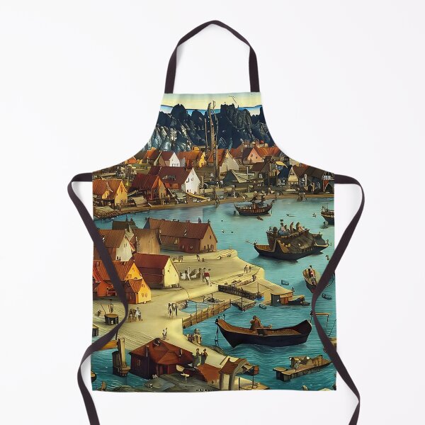 Item preview, Basque fishing village docks designed and sold by EasyElegance.