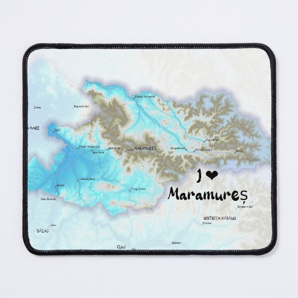 Item preview, Maramureș County Map, România designed and sold by maptheclouds.