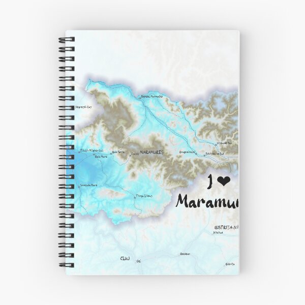 Item preview, Maramureș County Map, România designed and sold by maptheclouds.