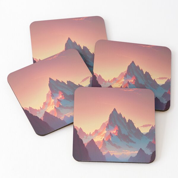 Item preview, Beautiful Mountain Range at Sunset Landscape designed and sold by Trendy-Now.