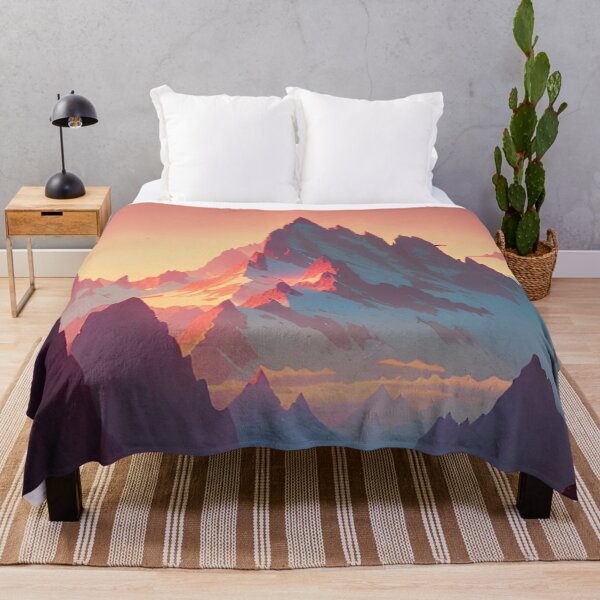 Item preview, Beautiful Mountain Range at Sunset Landscape designed and sold by Trendy-Now.