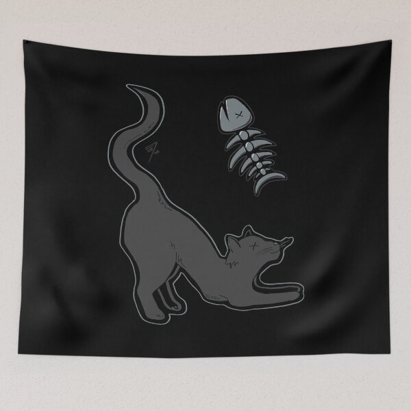 Item preview, Gray Kitty & Skeletal Fishy designed and sold by devinto.