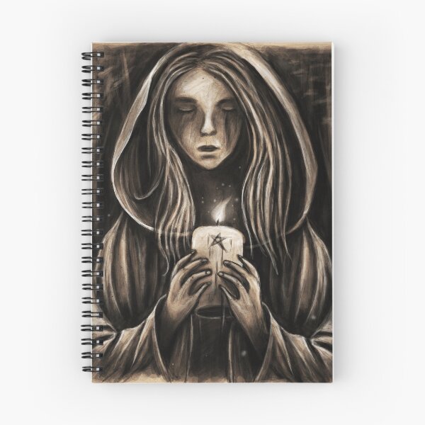 Item preview, The Witch - Vintage Looking Christmas Drawing designed and sold by TAGartShop.