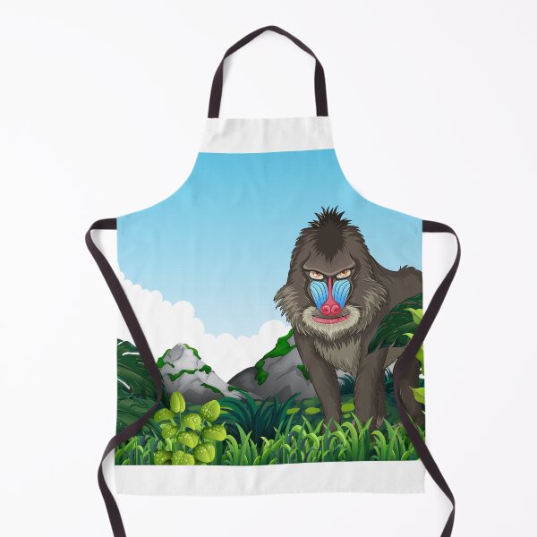Item preview, Mandrill Baboon in the forest. designed and sold by Kanchan1987.