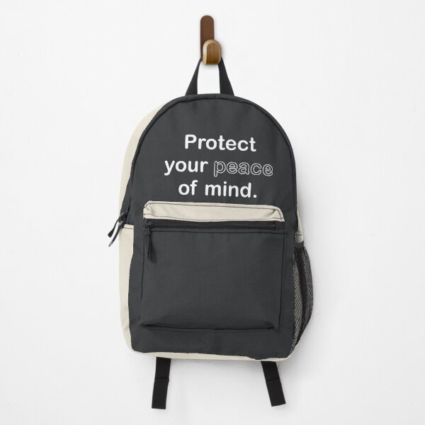 Item preview, Protect Your Peace Of Mind - Inspirational Quote in Black and White designed and sold by BohomadicStudio.