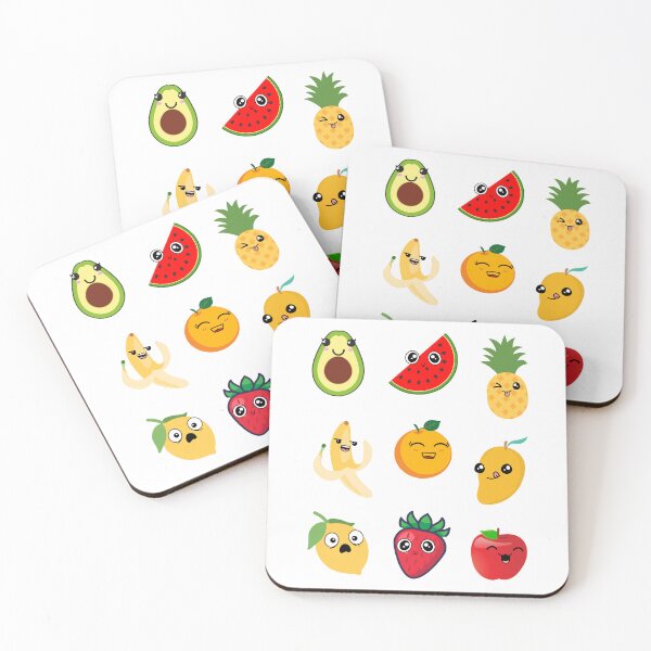 Item preview, Cute Cartoon Fruits sticker set with funny expressions design  designed and sold by ZenDesigner.