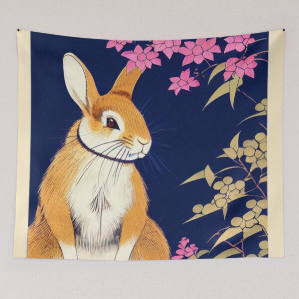 Item preview, Cute White and Brown Rabbit Bunny Chinese New Year designed and sold by wigobun.
