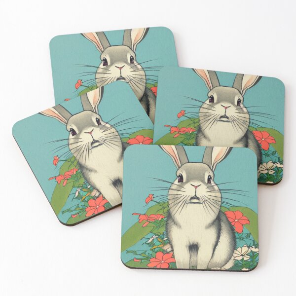 Item preview, Cute Floral Grey Rabbit Bunny Year of the Rabbit Chinese New Year designed and sold by wigobun.