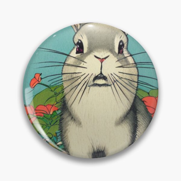 Item preview, Cute Floral Grey Rabbit Bunny Year of the Rabbit Chinese New Year designed and sold by wigobun.