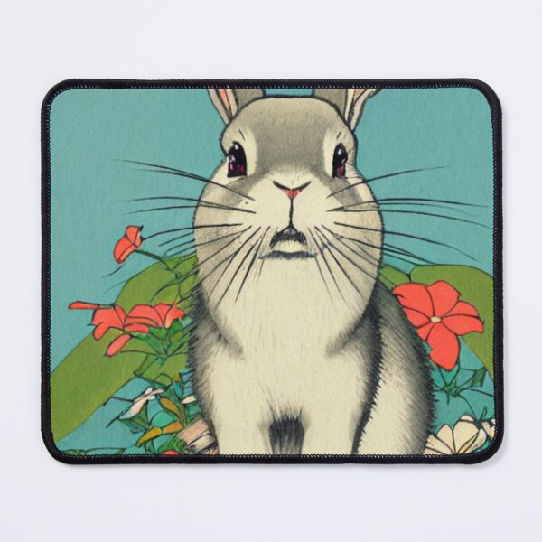 Item preview, Cute Floral Grey Rabbit Bunny Year of the Rabbit Chinese New Year designed and sold by wigobun.
