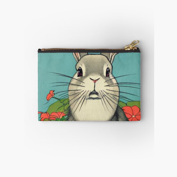 Item preview, Cute Floral Grey Rabbit Bunny Year of the Rabbit Chinese New Year designed and sold by wigobun.
