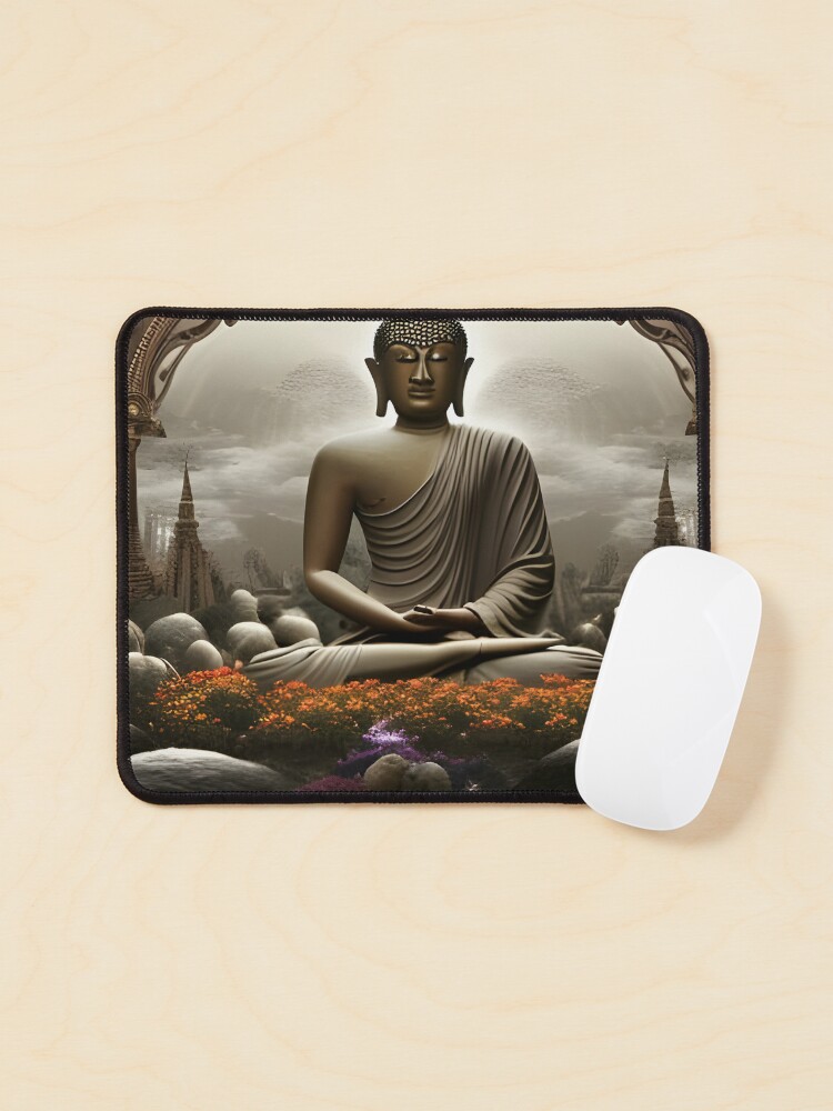 Buddha Meditation Desk Mat / Mouse Pad / Zen, Calming, Relaxing Office  Accessories Gift