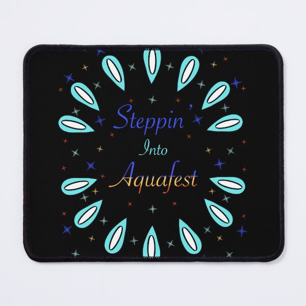 Item preview, Steppin’ Into Aquafest - Signature Move Text Art. Water Droplets Fan Out with Sparkles designed and sold by vystudio.