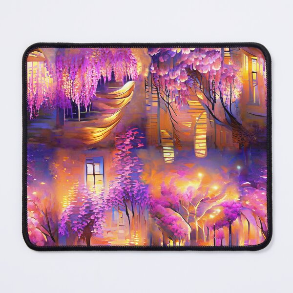 Item preview, wisteria, evening, window lights, charming amethrin, flowers, bent branches, spring streets, comfort designed and sold by Maria Mihailova.