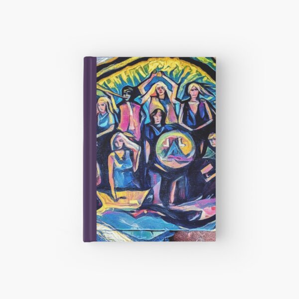 Create freely colorful contemporary artwork Hardcover Journal