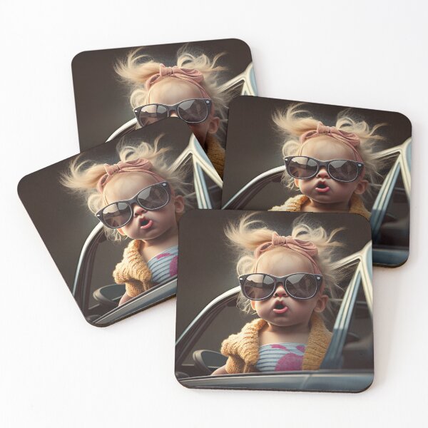 Item preview, Baby Girl with Glasses and Frizzy Hair Loving Life designed and sold by LukeAiWalker.