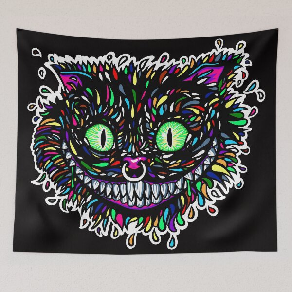 Item preview, psychedelic cat designed and sold by ZEWAoner.