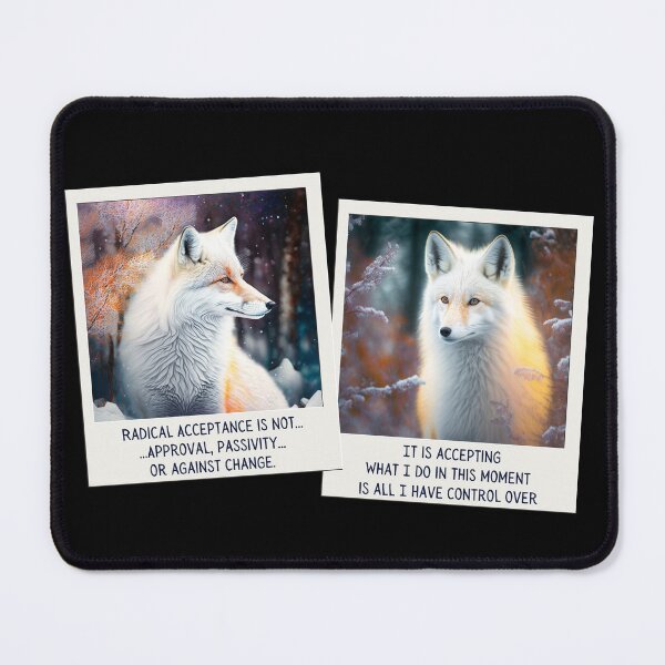 Item preview, Wise Fox reminder for Distress Tolerance DBT skills practice: Radical Acceptance. designed and sold by Orianah.
