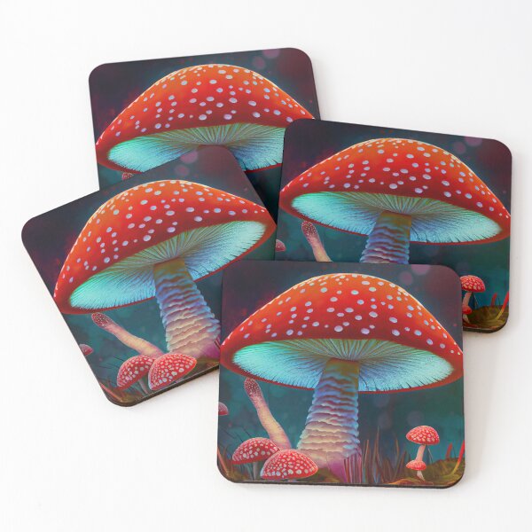 Item preview, Drawing of amanita muscaria in the forest. designed and sold by Maniock.