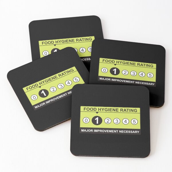 Item preview, FOOD HYGIENE RATING 1 ONE Major Improvement Necessary designed and sold by queensmoothy.