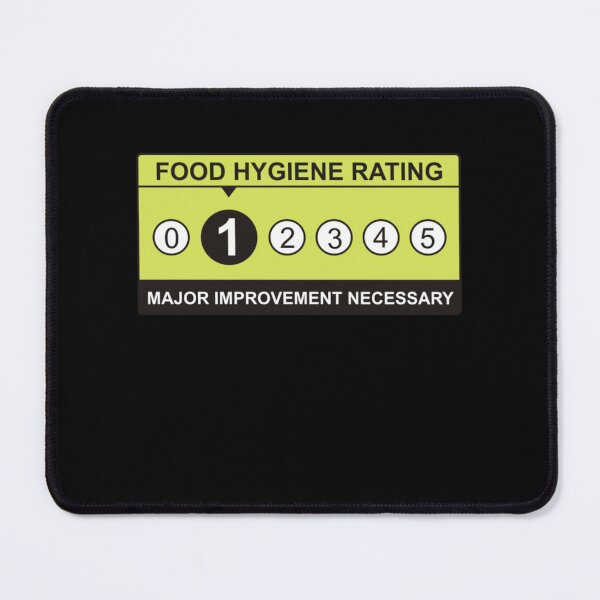 Item preview, FOOD HYGIENE RATING 1 ONE Major Improvement Necessary designed and sold by queensmoothy.