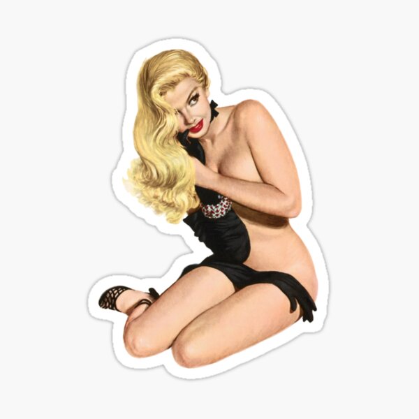 Sexy Pin Up Girl Nude Art for Adults - Sexy - Sticker