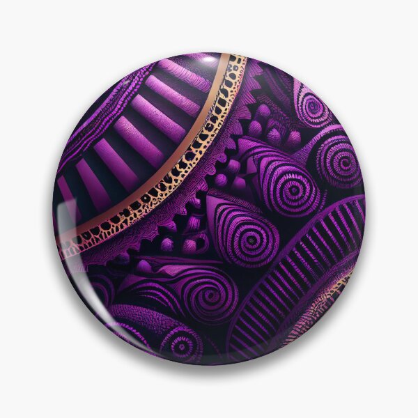 Artikelvorschau, Beautiful Dramatic Purple African Pattern Digital Painting entworfen und verkauft von CodeAndColors.