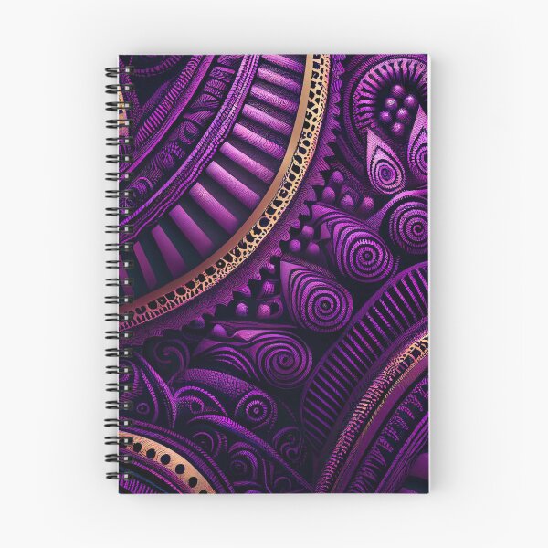 Item preview, Beautiful Dramatic Purple African Pattern Digital Painting designed and sold by CodeAndColors.