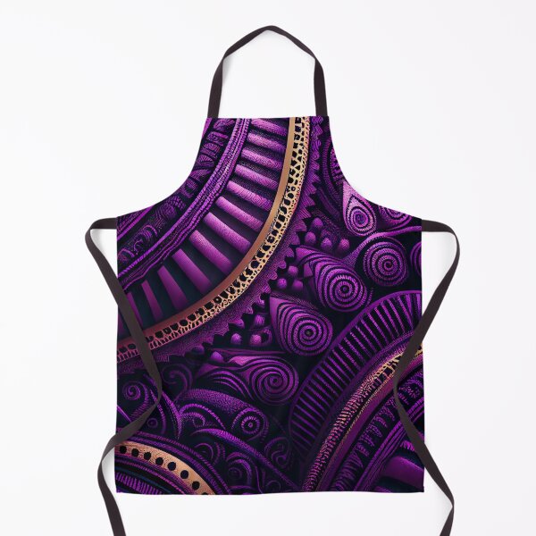 Aperçu de l'œuvre Beautiful Dramatic Purple African Pattern Digital Painting créée et vendue par CodeAndColors.