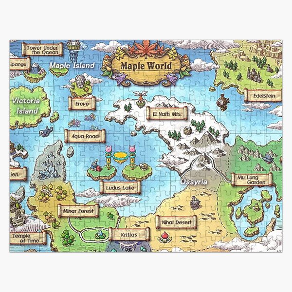 Artikel-Vorschau von Weltkarte (MapleStory), designt und verkauft von kawaiicrossing.