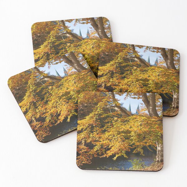 Item preview, Discolored trees in the ramparts in autumn, Bremen, Germany, Europe designed and sold by Torsten  Krüger.