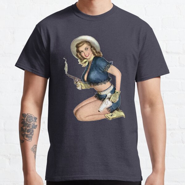 Vaquera pinup Camiseta clásica