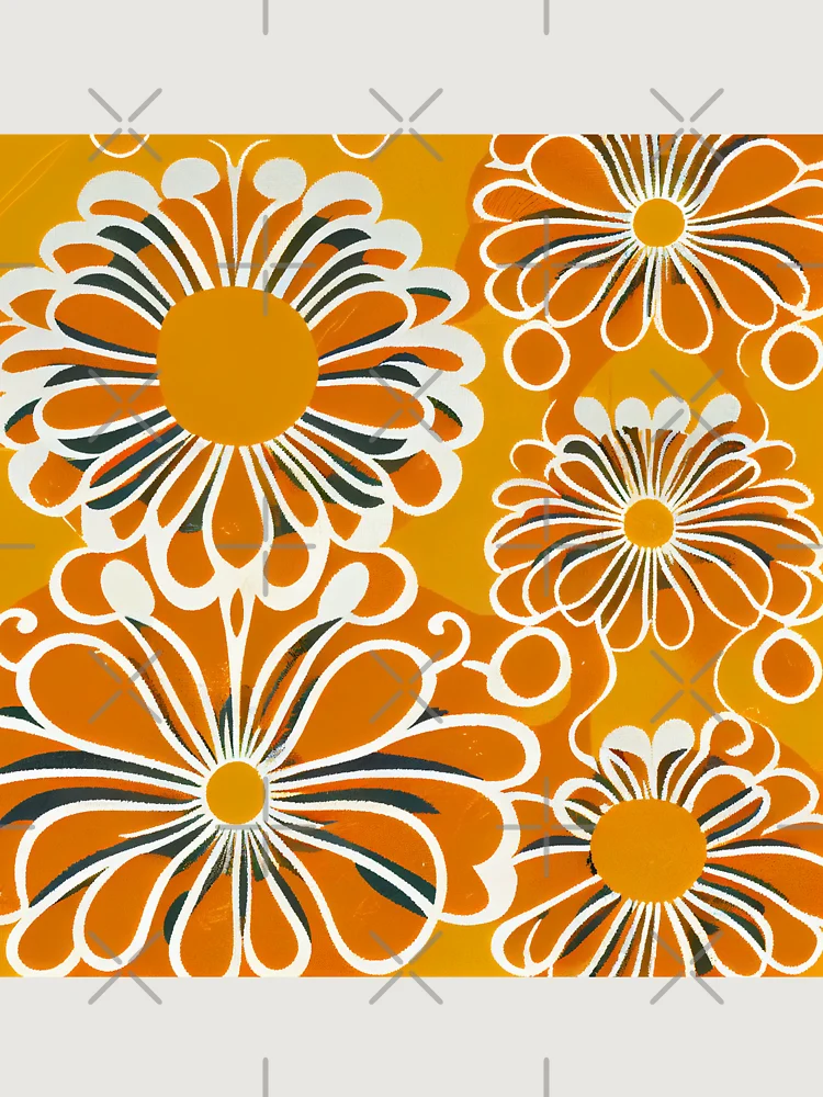 Thumbnail 6 von 6, Premium Oversized Pullover, Exotic Orange Anime Scandinavian Pattern Digital Painting designt und verkauft von CodeAndColors.