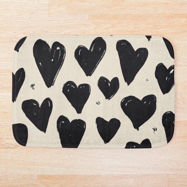 Item preview, Heart Pattern in Black and Beige - Cute Love Hearts designed and sold by BohomadicStudio.