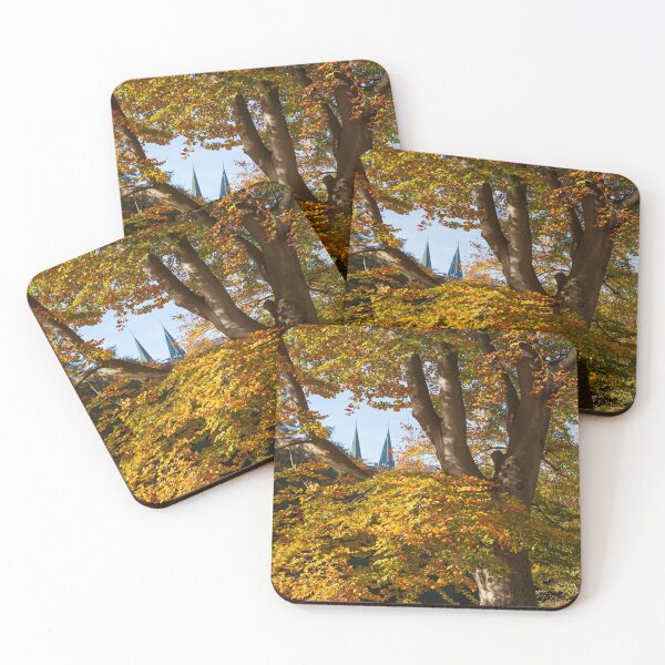 Item preview, Discolored trees in the ramparts in autumn, Bremen, Germany, Europe designed and sold by Torsten  Krüger.
