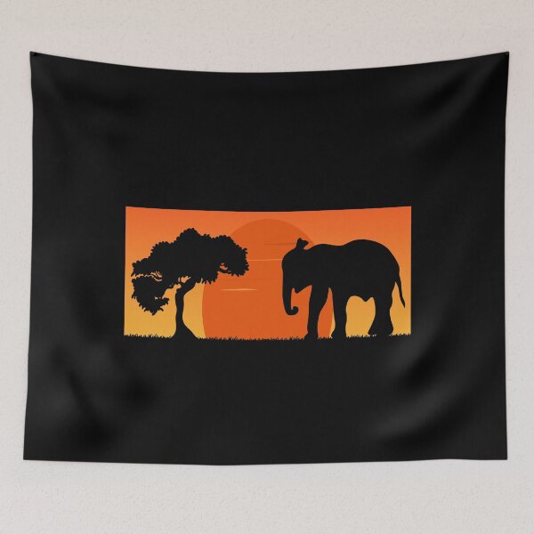 Item preview, Elephant Sunset Art Elephant Lover Cute Zoo African Elephant For Animals Lover designed and sold by Thecitiesstore.